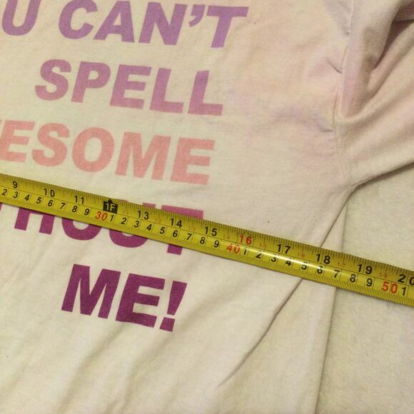 Taylor Swift "You Can't Spell Awesome Without Me" Shirt Pink and White Tie Dye M - Picture 5 of 7